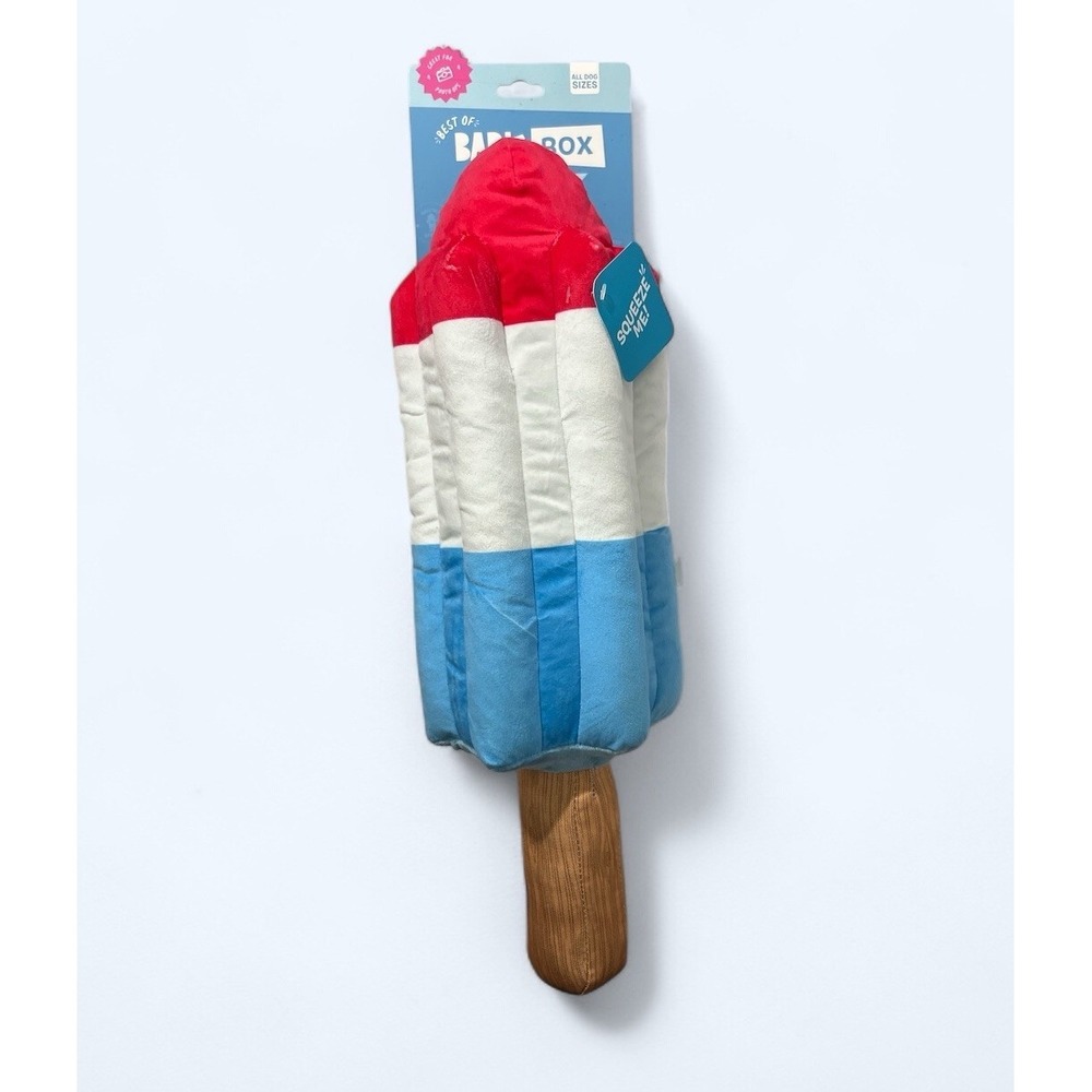Bark Box Rocket Pupsicle Large Squeaky Crinckly Plush Tug & Shake Dog Toy 17"